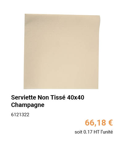 Serviette Non Tissé 40x40 Champagne