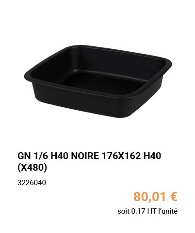 GN 1/6 H40 NOIRE 176X162 H40 (X480)