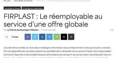 L'approche globale du réemploi de Firplast mis en avant