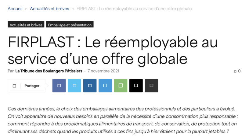 L'approche globale du réemploi de Firplast mis en avant